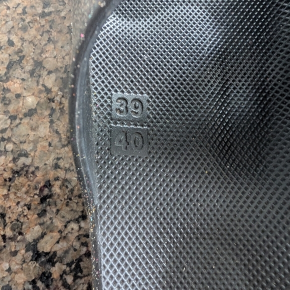Freedom Moses Angie slides Size 39/40 Black Glitter - Picture 4 of 5